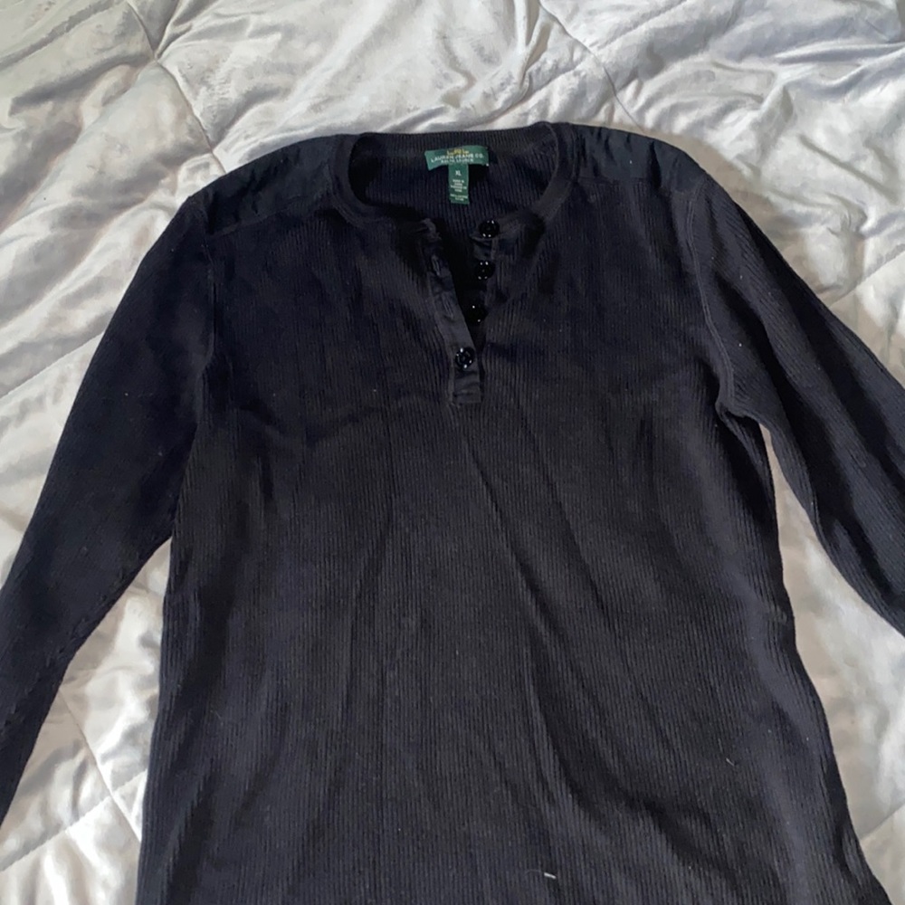 •ralph lauren black sweater long sleeve•